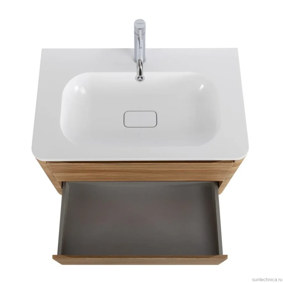 Тумба с раковиной Cezares Relax 80 дуб карамельный, раковина Cezares CZR-800/480-LV-MR-NV