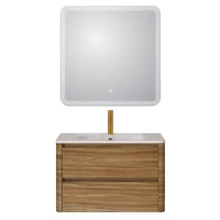 Тумба с раковиной Cezares Relax 80 дуб карамельный, раковина Cezares CZR-800/480-LV-MR-NV