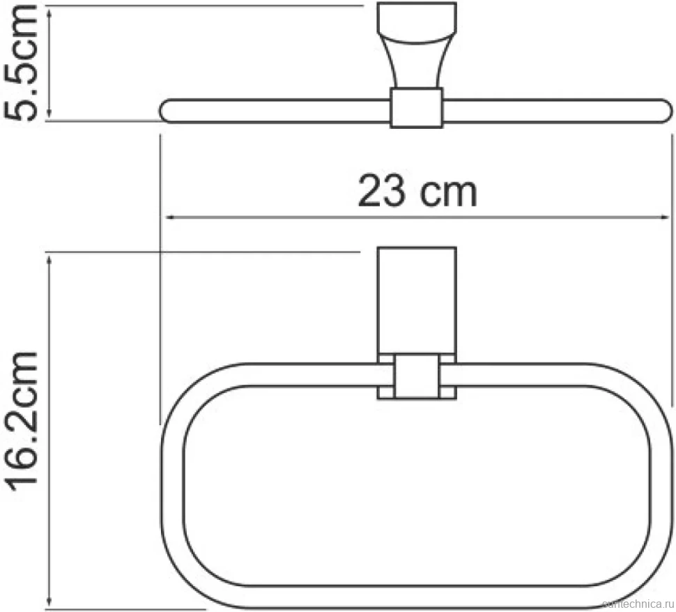 Полотенцедержатель Wasserkraft Leine White K-5060