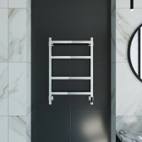 Полотенцесушитель электрический Grota Nosto 530х800 NP EL 80x55 см, подключение справа, слева, скрытое подключение справа, глянцевый хром, лесенка