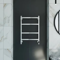 Полотенцесушитель электрический Grota Nosto 530х800 NP EL 80x55 см, подключение справа, слева, скрытое подключение справа, глянцевый хром, лесенка