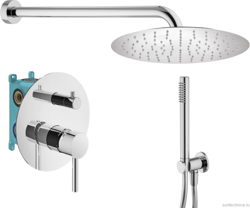 Душевой комплект Plumberia Selection Ixo KITXO18CR С ВНУТРЕННЕЙ ЧАСТЬЮ, хром