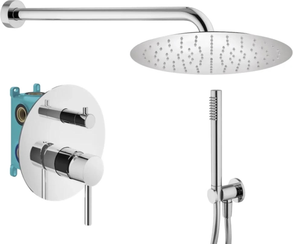 Душевой комплект Plumberia Selection Ixo KITXO18CR С ВНУТРЕННЕЙ ЧАСТЬЮ, хром