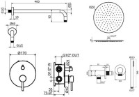 Душевой комплект Plumberia Selection Ixo KITXO18CR С ВНУТРЕННЕЙ ЧАСТЬЮ, хром