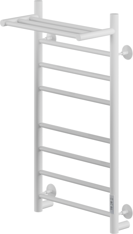 Полотенцесушитель электрический Ника Way 2 80/40, с полкой, матовый белый RAL9016