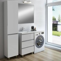 Мебель для ванной комнаты Эстет Dallas Luxe 140 L напольная, 3 ящика, зеркало DIWO Элиста