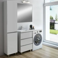 Мебель для ванной комнаты Эстет Dallas Luxe 140 L напольная, 3 ящика, зеркало DIWO Элиста