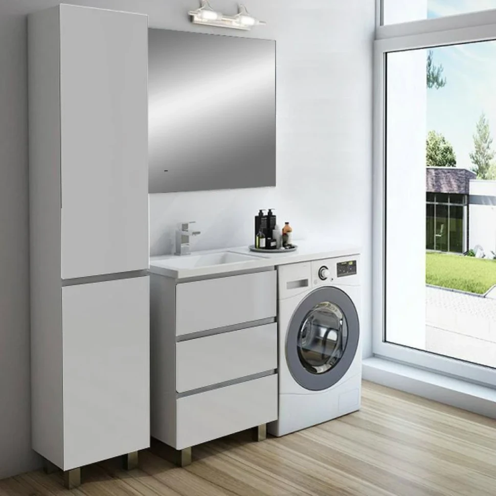 Мебель для ванной комнаты Эстет Dallas Luxe 140 L напольная, 3 ящика, зеркало DIWO Элиста
