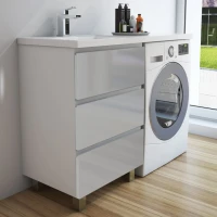 Мебель для ванной комнаты Эстет Dallas Luxe 140 L напольная, 3 ящика, зеркало DIWO Элиста