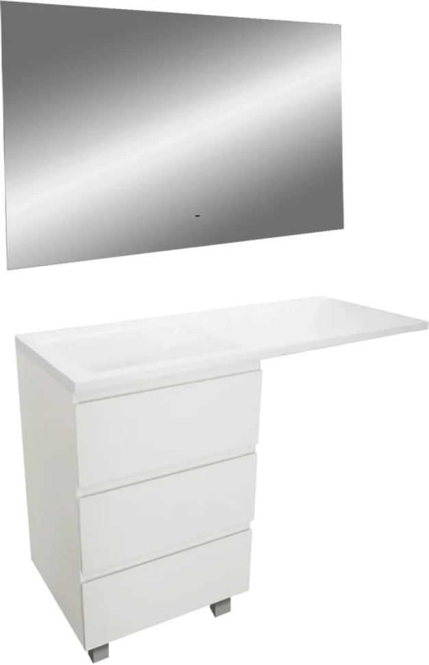 Мебель для ванной комнаты Эстет Dallas Luxe 140 L напольная, 3 ящика, зеркало DIWO Элиста