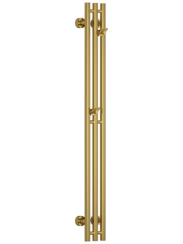 Полотенцесушитель водяной Сунержа Терция Pro 03-0444-1210 120x15 см, глянцевое золото, I-образный