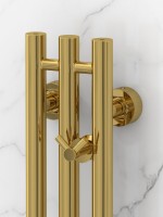 Полотенцесушитель водяной Сунержа Терция Pro 03-0444-1210 120x15 см, глянцевое золото, I-образный