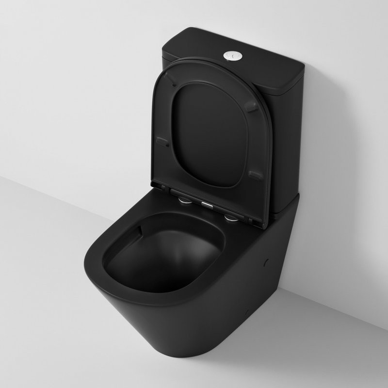 Унитаз-компакт напольный Grossman GR-4450BMSQ с микролифтом, черный матовый