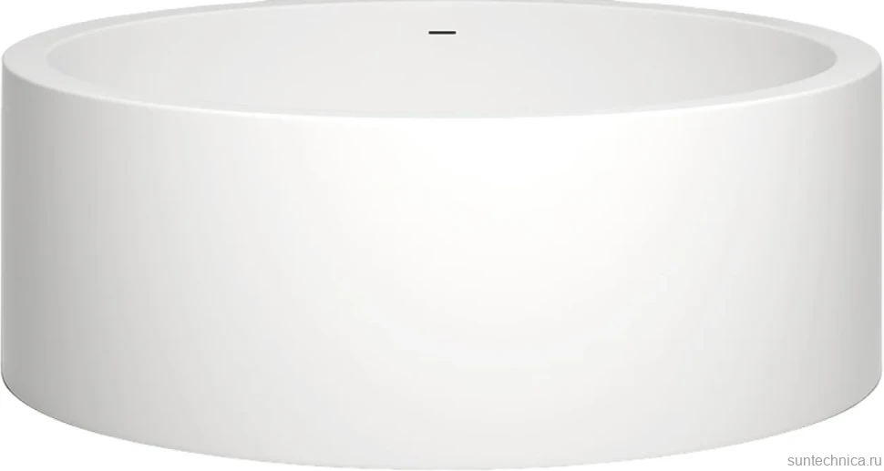 Ванна из искусственного камня Salini Isola S-Sense 200x200 см, отдельностоящая, белая, круглая, с донным клапаном