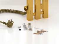 Полотенцесушитель электрический Сунержа Вердикт 4.0 03-0852-1210 120x15 см, подключение слева, скрытое подключение слева, золото, I-образный