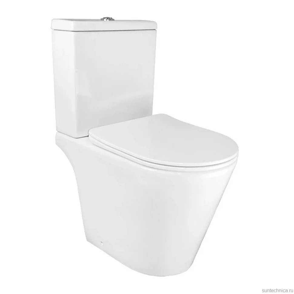 Унитаз-компакт напольный AZARIO Flin AZ-1363C глянцевый белый