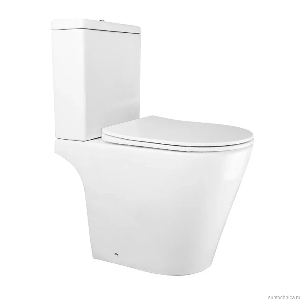 Унитаз-компакт напольный AZARIO Flin AZ-1363C глянцевый белый
