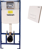 Система инсталляции для унитазов beWash Neox BW74, P04W с кнопкой смыва, белая