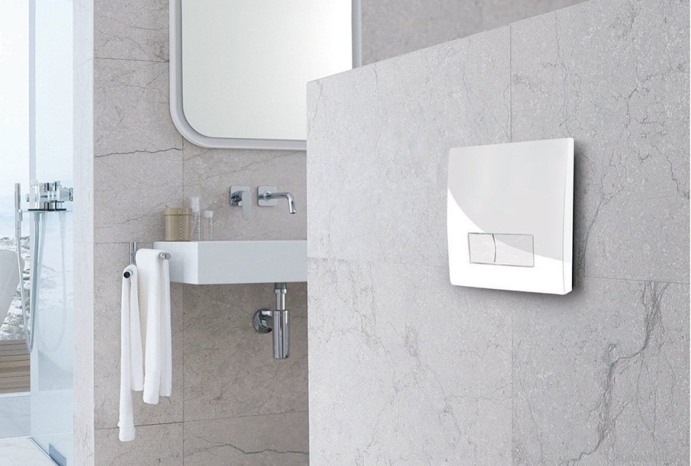 Система инсталляции для унитазов beWash Neox BW74, P04W с кнопкой смыва, белая