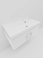 Мебель для ванной комнаты La Fenice Cubo 90 R белая, ручка хром