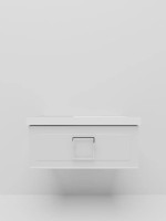 Мебель для ванной комнаты La Fenice Cubo 90 R белая, ручка хром