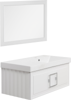 Мебель для ванной комнаты La Fenice Cubo 90 R белая, ручка хром