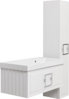 Мебель для ванной комнаты La Fenice Cubo 90 R белая, ручка хром