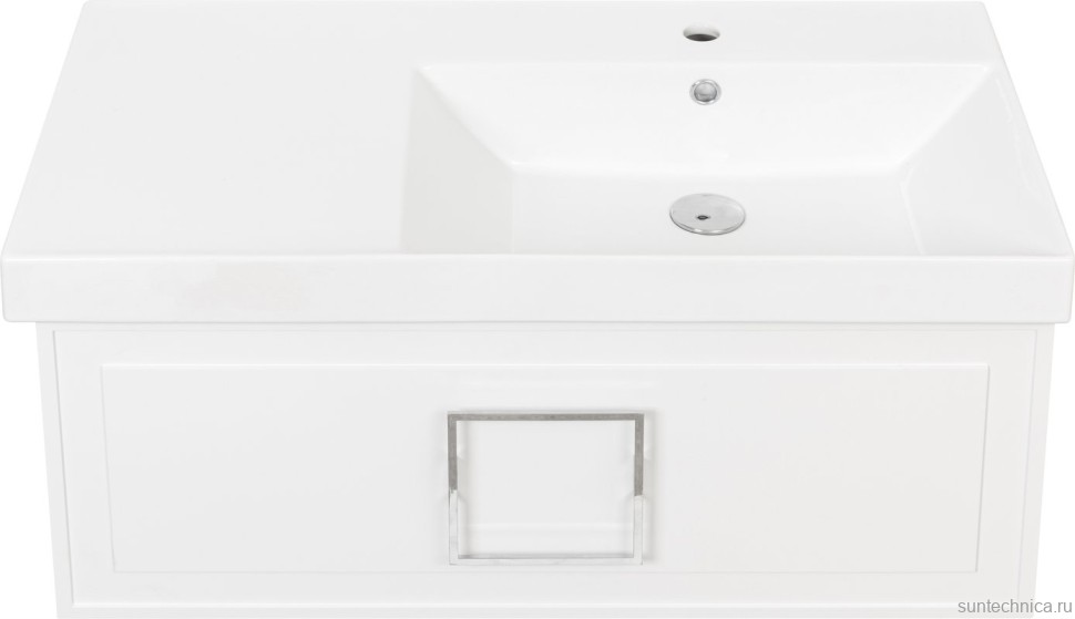 Мебель для ванной комнаты La Fenice Cubo 90 R белая, ручка хром