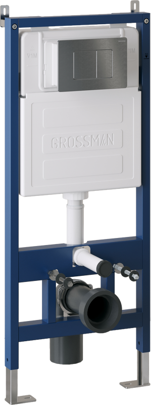 Кнопка смыва Grossman Classic графит сатиновая