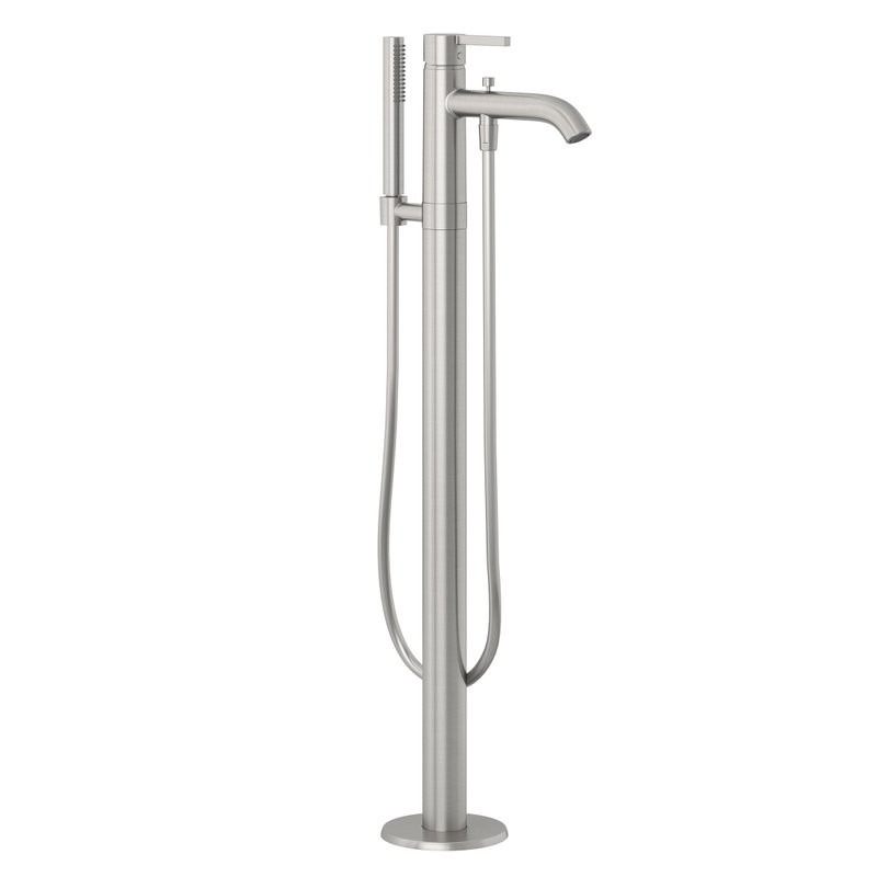Напольный смеситель для ванны с душем Kludi Nova Fonte 38590N515 брашированный никель PVD