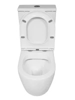 Унитаз-компакт напольный AZARIO Blanco AZ-T003B-R безободковый, с микролифтом, глянцевый белый