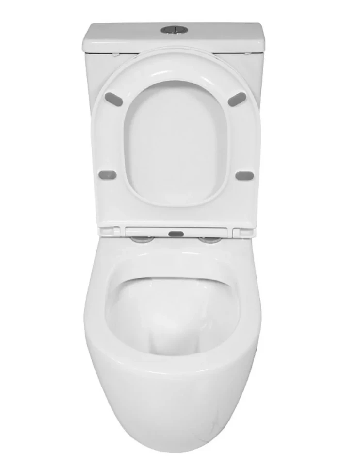 Унитаз-компакт напольный AZARIO Blanco AZ-T003B-R безободковый, с микролифтом, глянцевый белый