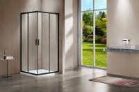 Душевой уголок Vincea Garda VSS-1G100CLB 100x100, профиль чёрный, стекло прозрачное