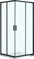 Душевой уголок Vincea Garda VSS-1G100CLB 100x100, профиль чёрный, стекло прозрачное
