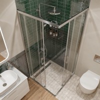 Душевой уголок Aquanet Touch SIA-90 90х90 профиль хром, стекло прозрачное