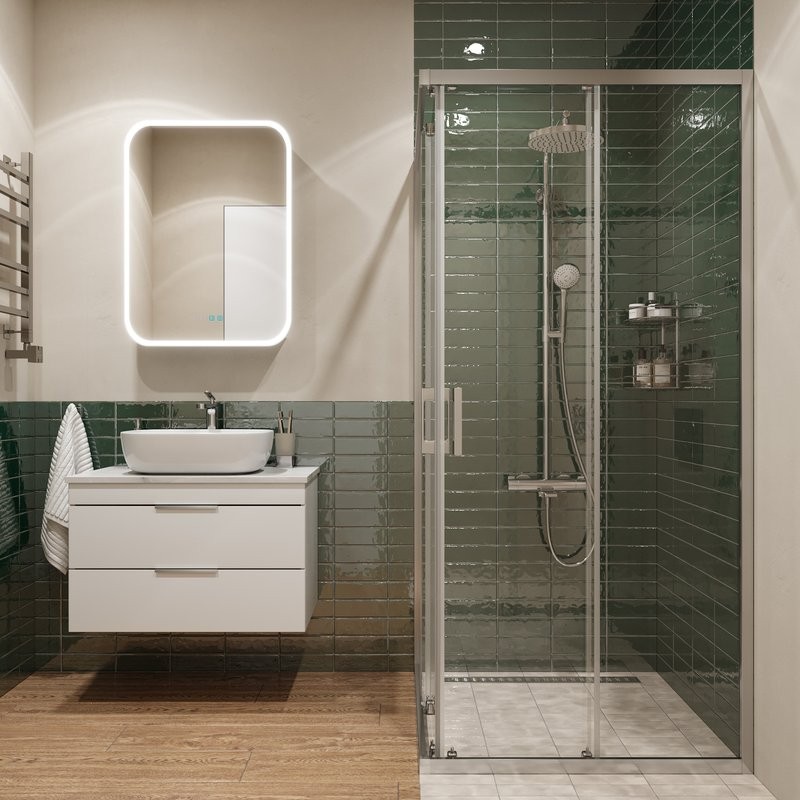 Душевой уголок Aquanet Touch SIA-90 90х90 профиль хром, стекло прозрачное