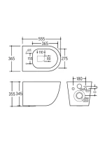 Унитаз подвесной CHARUS Skandenborg EWC700-125B матовый черный Унитаз подвесной CHARUS Skandenborg EWC700-125B матовый черный