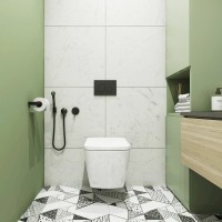 Система инсталляции для унитазов Lavinia Boho RelFix 77010008 4 в 1 с кнопкой смыва, матовый черный