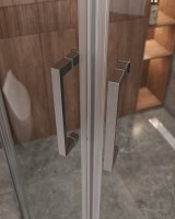 Душевой уголок Cezares Molveno RH 2 120+90 C GM IV 120х90 см, профиль оружейная сталь, стекло прозрачное