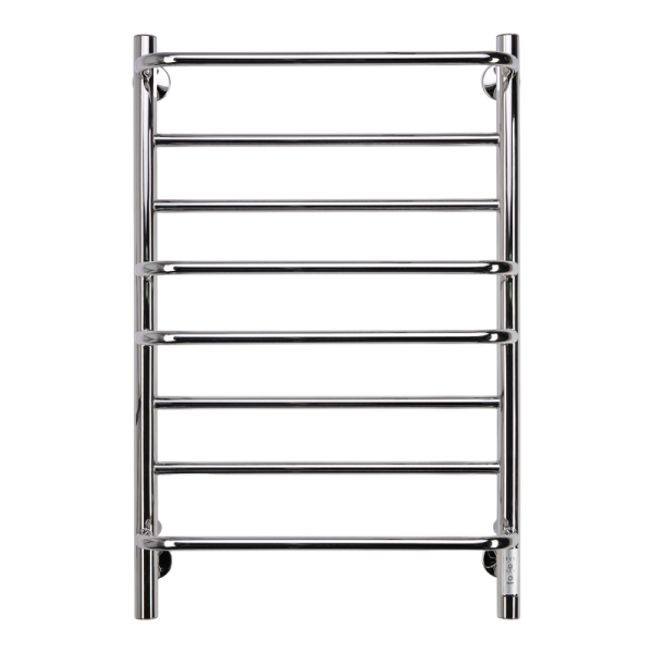 Полотенцесушитель электрический Comfysan Puro EC-8 80x55 см, скрытое подключение справа, слева, хром, лесенка, из стали, с полкой