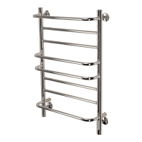 Полотенцесушитель электрический Comfysan Puro EC-8 80x55 см, скрытое подключение справа, слева, хром, лесенка, из стали, с полкой