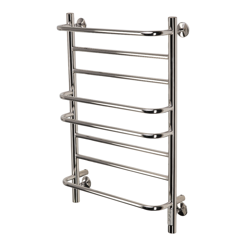 Полотенцесушитель электрический Comfysan Puro EC-8 80x55 см, скрытое подключение справа, слева, хром, лесенка, из стали, с полкой