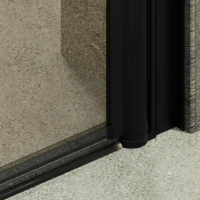 Душевая дверь в нишу Maybahglass MGD-427-6 120 см, профиль матовый черный, стекло бронза
