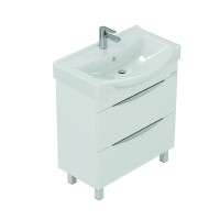 Тумба под раковину без столешницы Onika Навиа 65 напольная, глянцевая белая