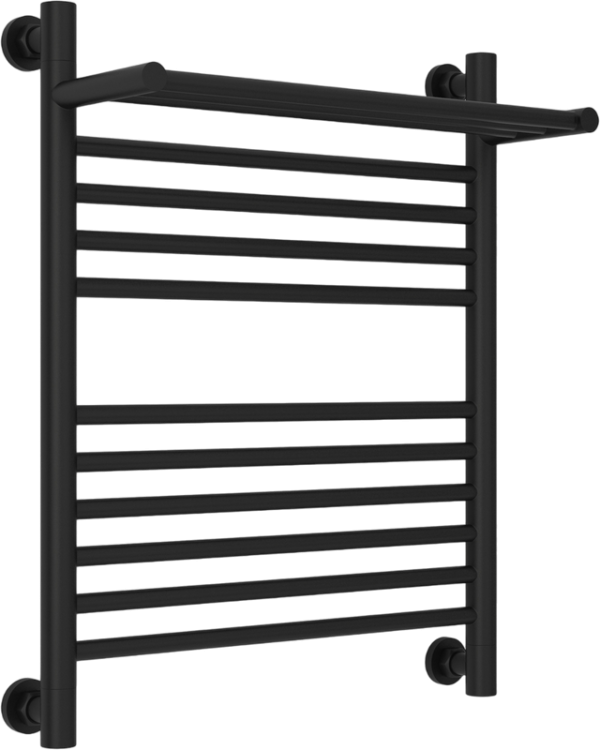 Полотенцесушитель водяной Сунержа Богема 1П + 60x50, черный матовый, с полкой