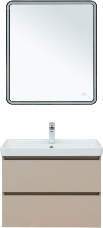 Тумба с раковиной Aquanet Вега 2.0 70 подвесная, бежевая матовая