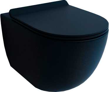 Комплект Унитаз подвесной Esbano Garcia ESUPGARCBM матовый черный + Инсталляция Fram + Кнопка ESINPRK12MC