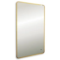 Зеркало Abber See AG6112SCG 60х100 см, с подсветкой, золото
