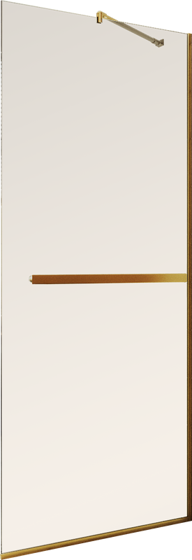 Душевая перегородка Maybahglass MGD-1459-3у 99 см, профиль золото, стекло бронза