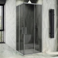 Душевой уголок Maybahglass MGY-1331-5 100х100 см, профиль матовый хром, стекло графит матовый